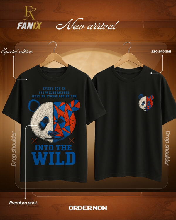 Panda Drop Shoulder T-Shirt