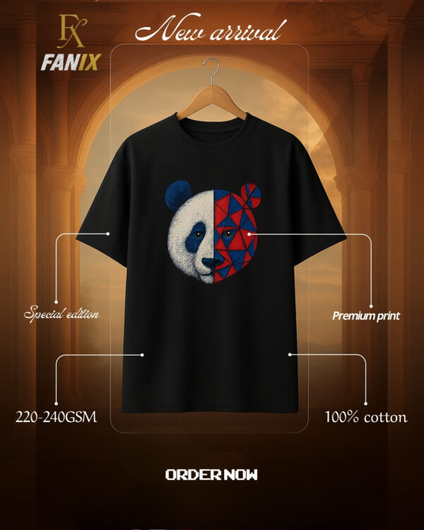 Panda Drop Shoulder T-Shirt - Image 4
