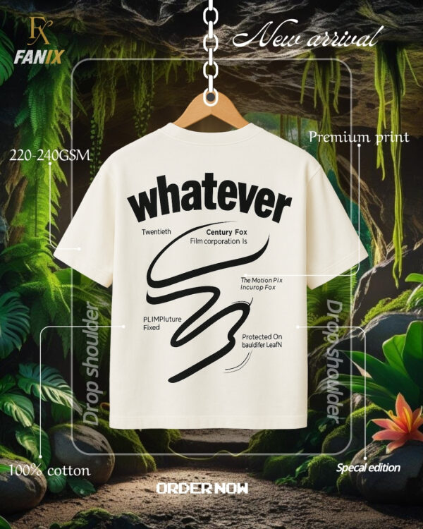 Whatever Drop Shoulder T-Shirt - Image 3