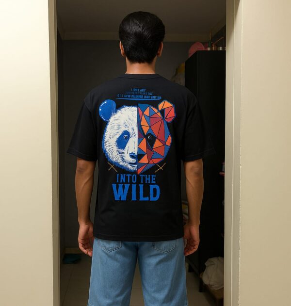 Panda Drop Shoulder T-Shirt - Image 3
