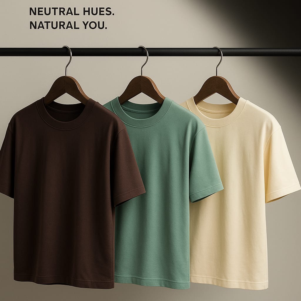 Trio T-Shirt Combo – Chocolate | Cream | Pastel