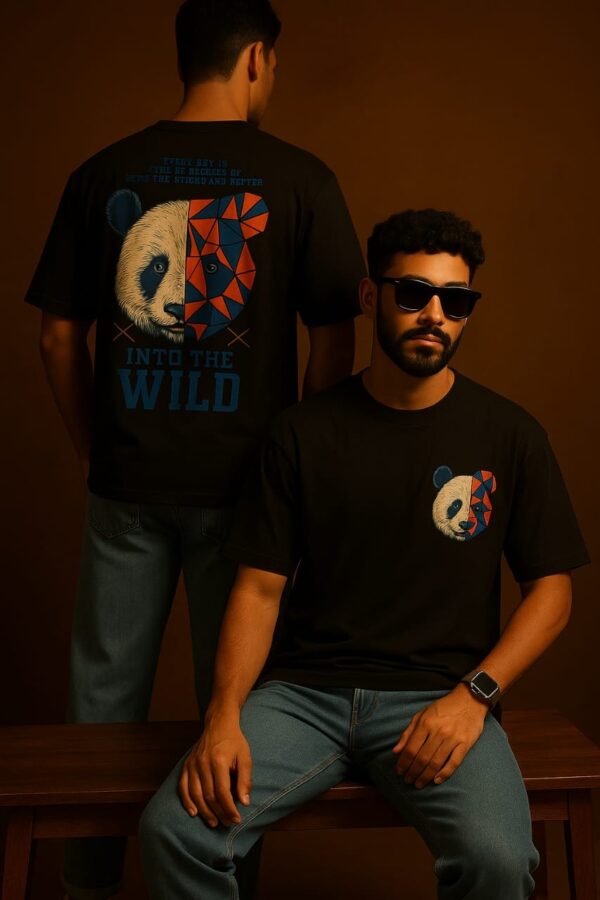 Panda Drop Shoulder T-Shirt